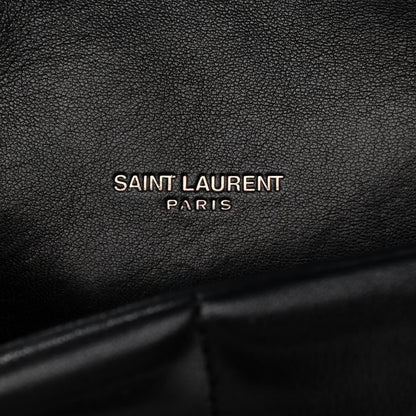Saint Laurent Lambskin Quilted Small Loulou Puffer Monogram Chain Satchel Black 6 of 9