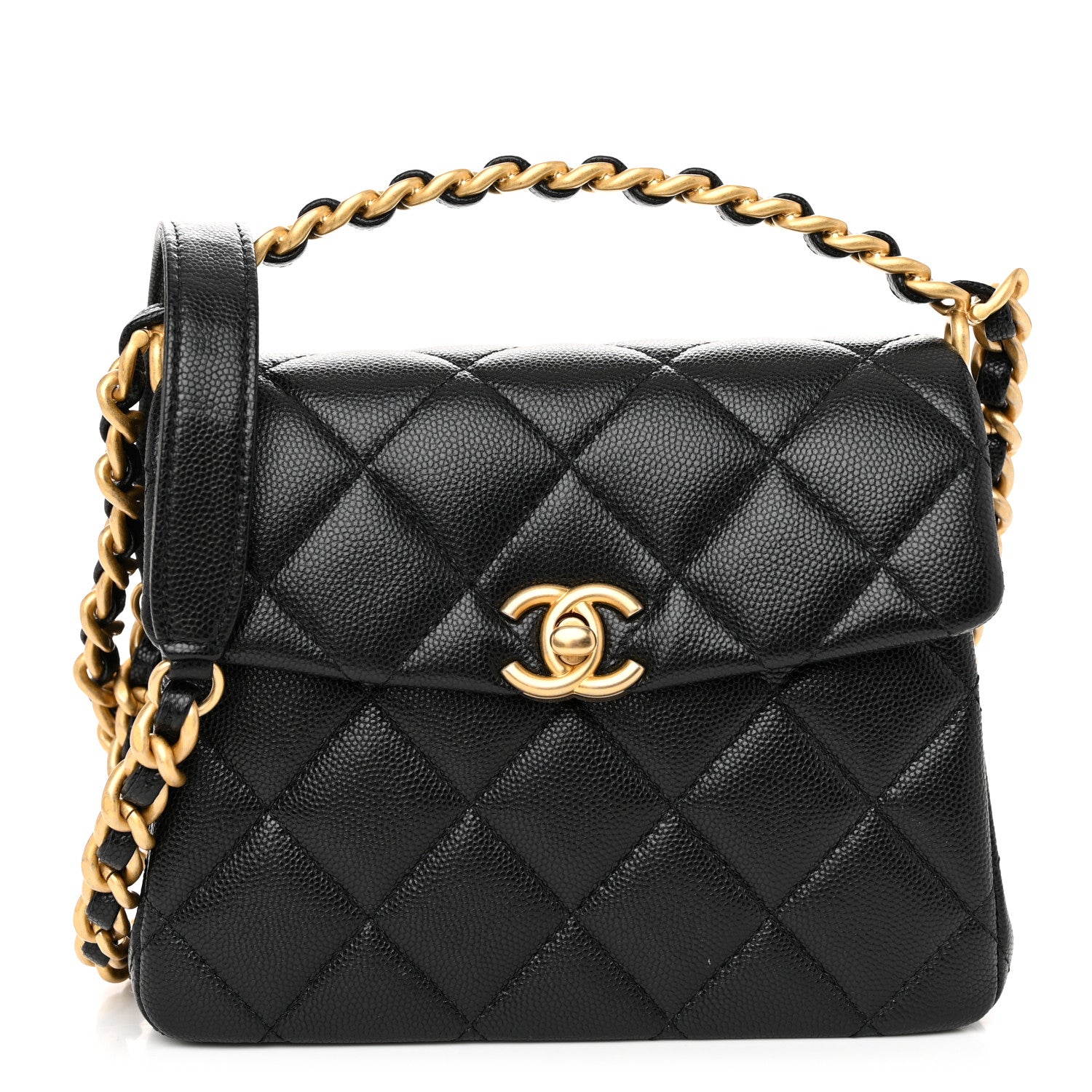 Chanel Caviar Quilted 31 Rue Cambon Mini Top Handle Flap Black 1 of 11