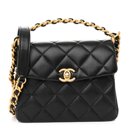 Chanel Caviar Quilted 31 Rue Cambon Mini Top Handle Flap Black 1 of 11