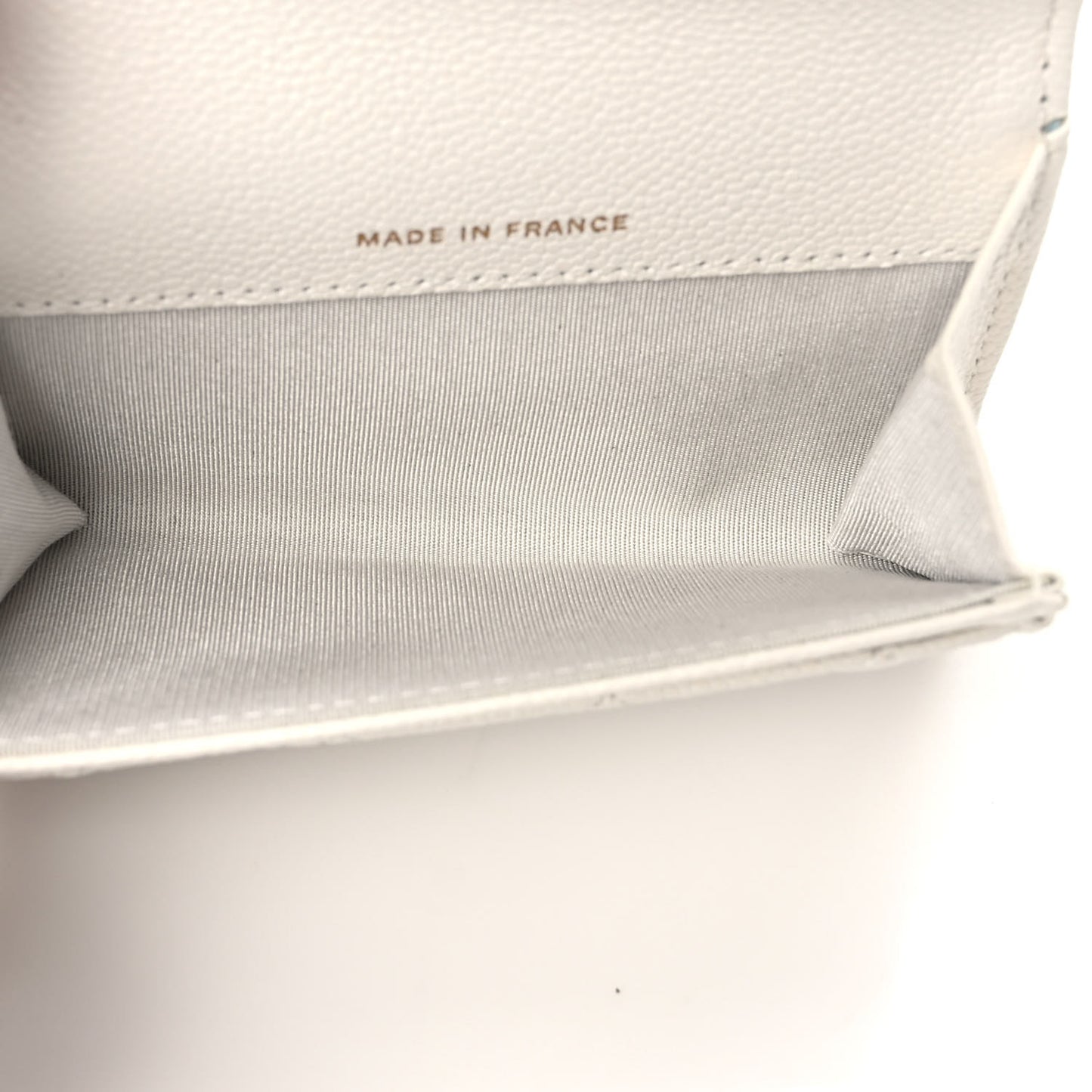 Caviar Quilted Boy Flap Card Holder White