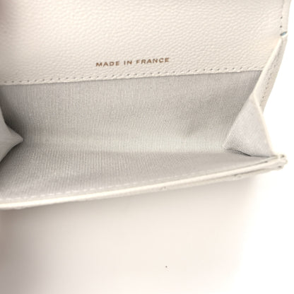 Chanel Caviar Quilted Boy Flap Card Holder White 5 of 8