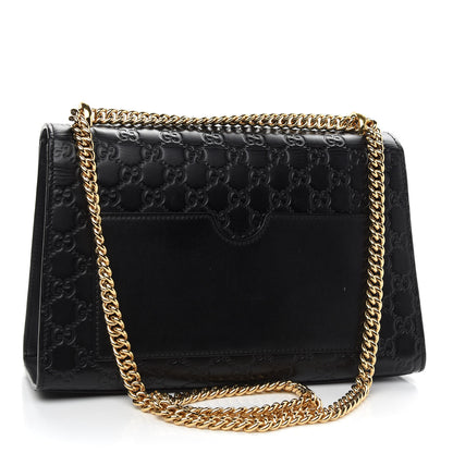 Gucci Guccissima Medium Padlock Shoulder Bag Black 3 of 10