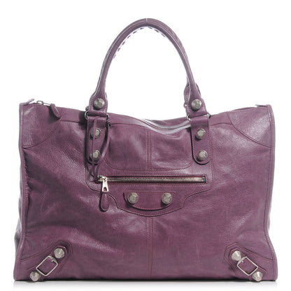 Balenciaga Agneau Giant 21 Silver Hardware Weekender Murier 1 of 14