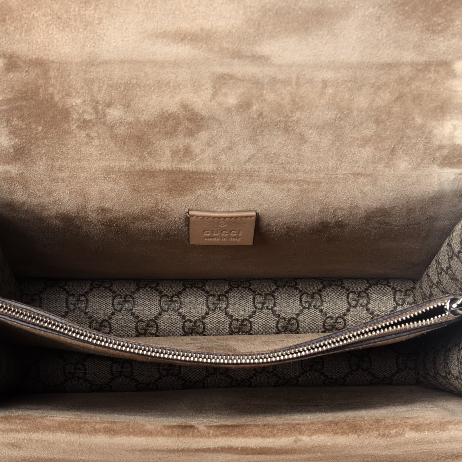 Gucci GG Supreme Monogram Medium Dionysus Shoulder Bag Taupe 6 of 10