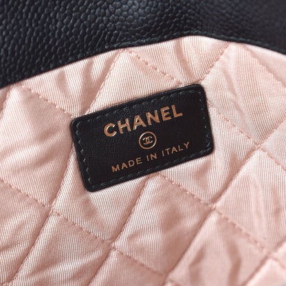 Chanel Caviar Quilted CC Box Flap Pouch Black 6 of 8