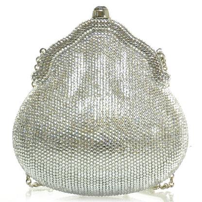 Judith Leiber Swarovski Crystal Chatelaine Minaudiere Evening Bag Silver 1 of 7