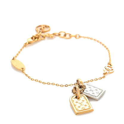 Louis Vuitton Brass Nanogram Bracelet Silver Gold 1 of 5
