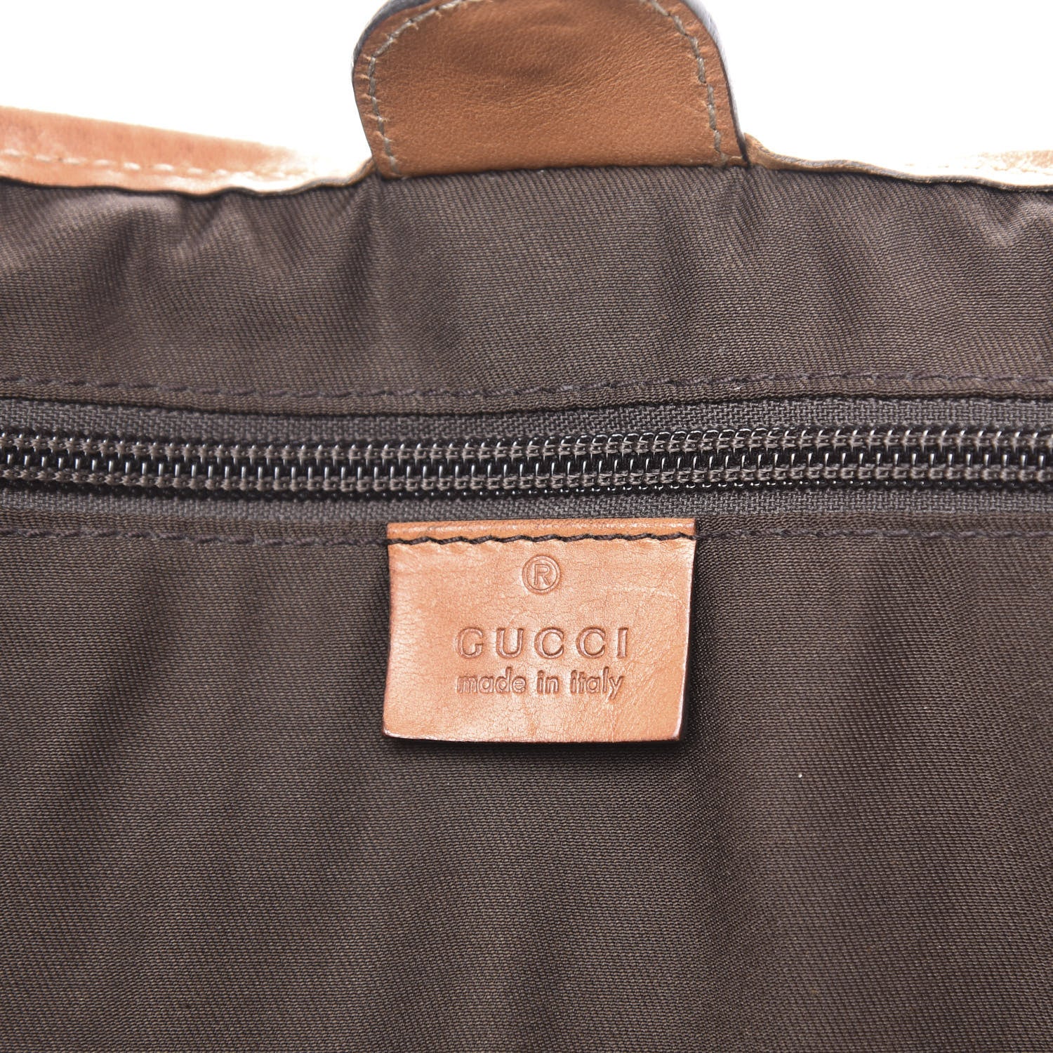 Gucci Calfskin Monogram Web Large Tote Brown 5 of 14