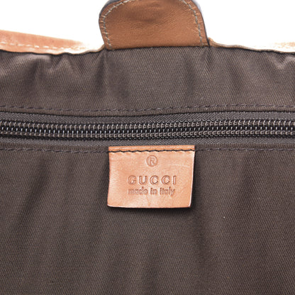 Gucci Calfskin Monogram Web Large Tote Brown 5 of 14