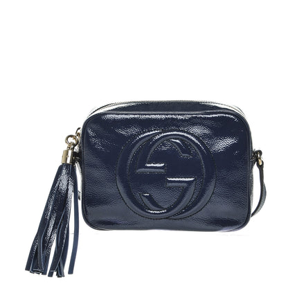 Gucci Vernice Naplack Small Soho Disco Bag Uniform Blue 1 of 7