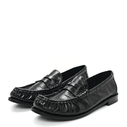 Saint Laurent Supple Eel Le 15 Loafer Penny Slippers 37.5 Black 4 of 10