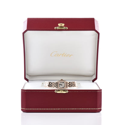 Cartier 18K Pink Gold Diamond Bezel 17mm Santos Demoiselle Quartz Watch 8 of 8