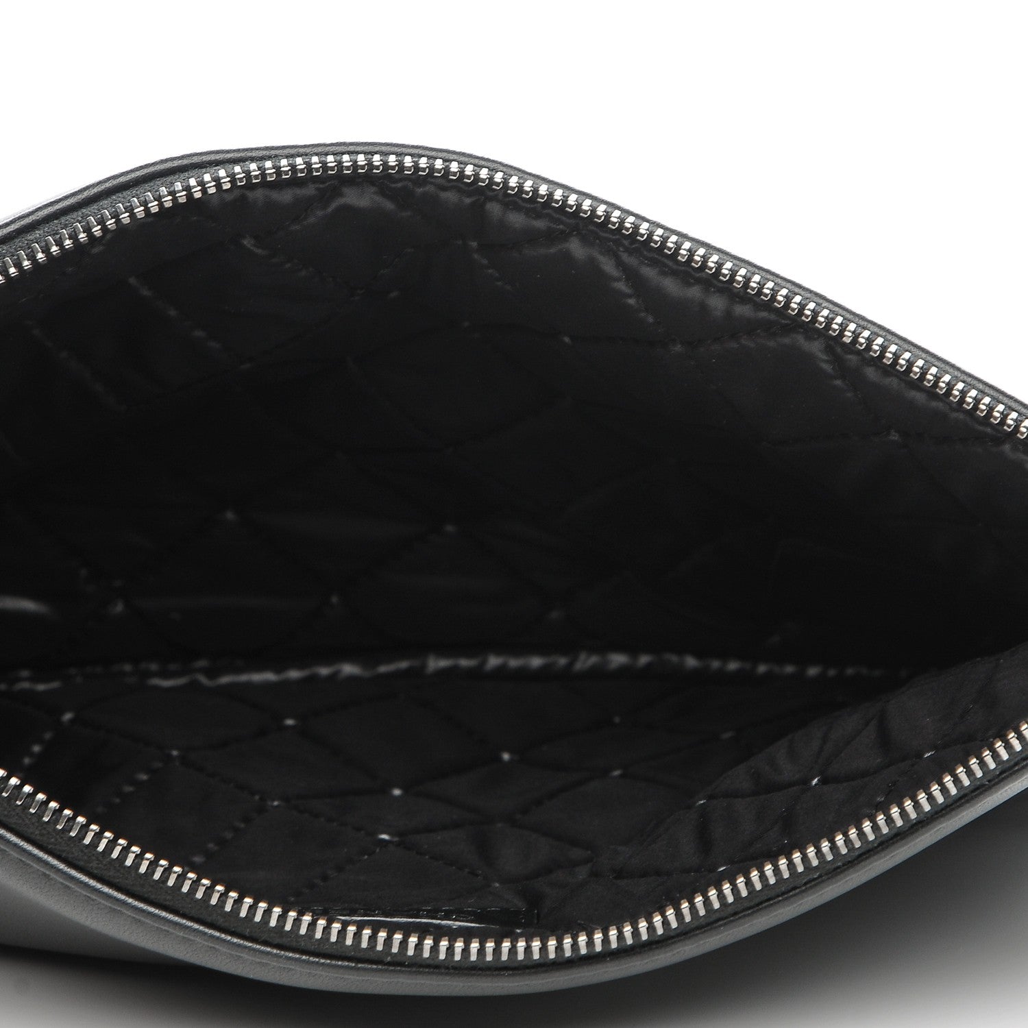 Chanel Lambskin Patent Quilted Medium Cosmetic Case Black 5 of 7