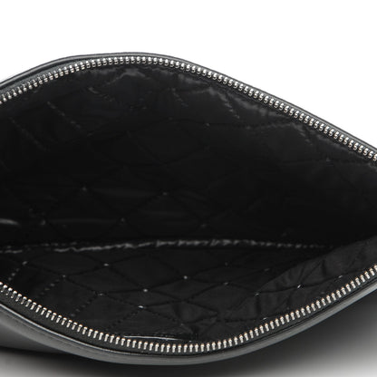 Chanel Lambskin Patent Quilted Medium Cosmetic Case Black 5 of 7