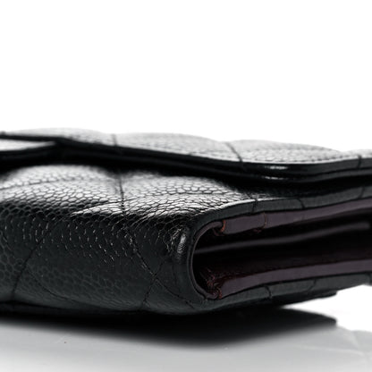 Chanel Caviar Quilted Long Flap Wallet Black 10 of 12