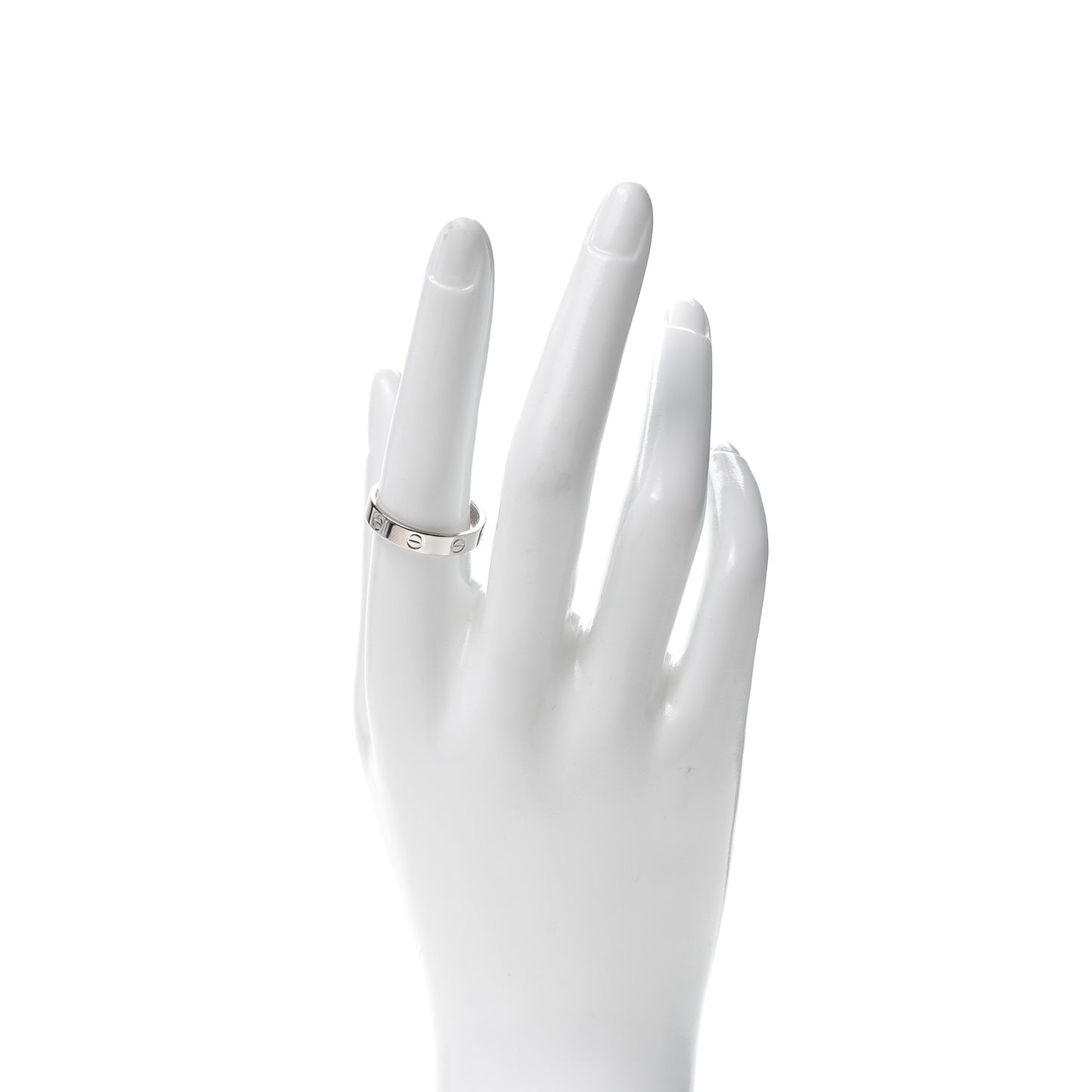 18K White Gold 4mm LOVE Wedding Band Ring 57 8