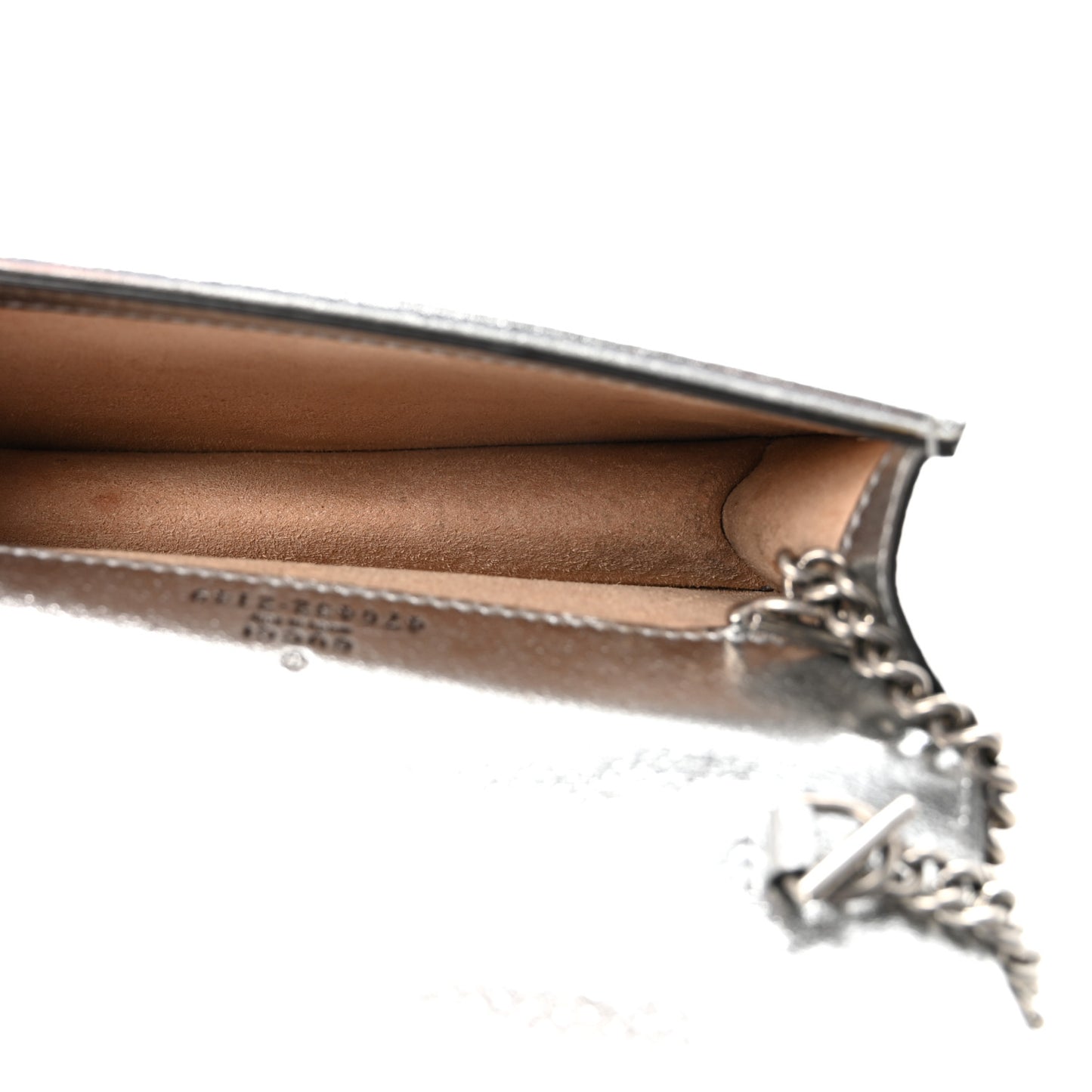 Metallic Calfskin Super Mini Dionysus Shoulder Bag Silver