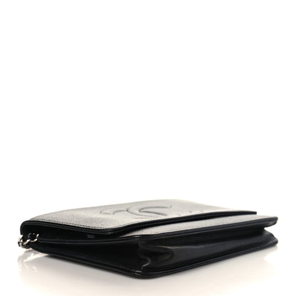 Chanel Caviar Timeless CC Wallet On Chain WOC Black 4 of 8