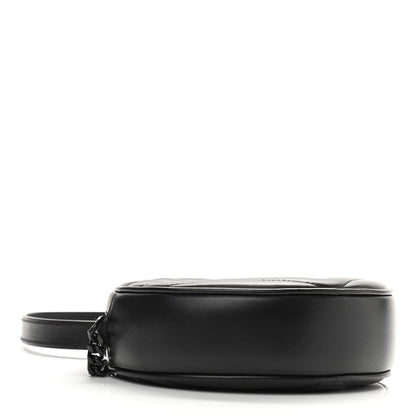 Saint Laurent Calfskin Matelasse Chevron Round Vinyle Camera Bag Black 4 of 9