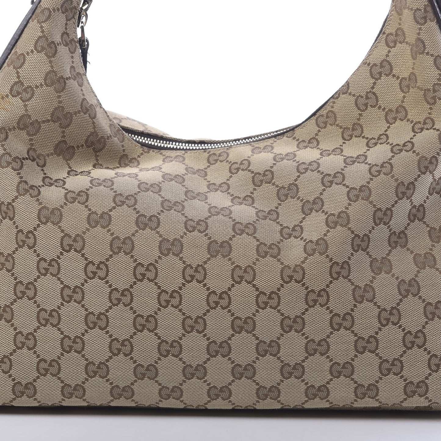 Monogram Medium Horsebit Chain Hobo Dark Brown