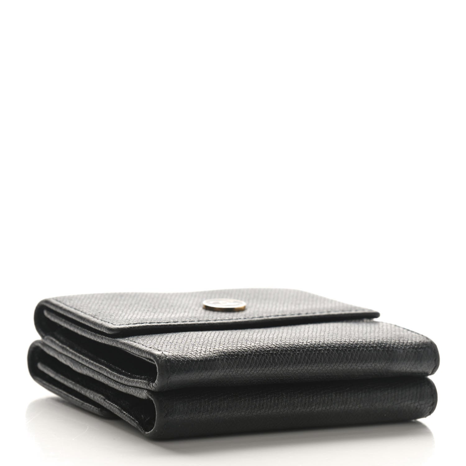 Chanel Grained Calfskin CC Button Flap Wallet Black 4 of 9