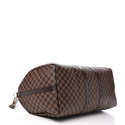 Louis Vuitton Damier Ebene Keepall Bandouliere 55 3 of 10