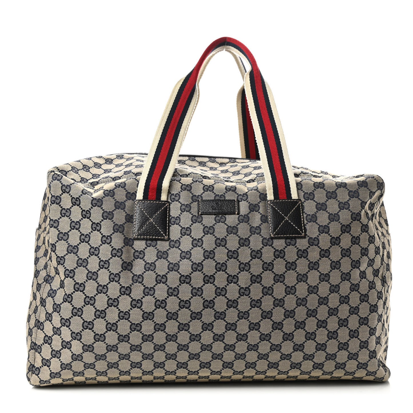 GG Monogram Web Large Collapsible Carry On Duffle Navy