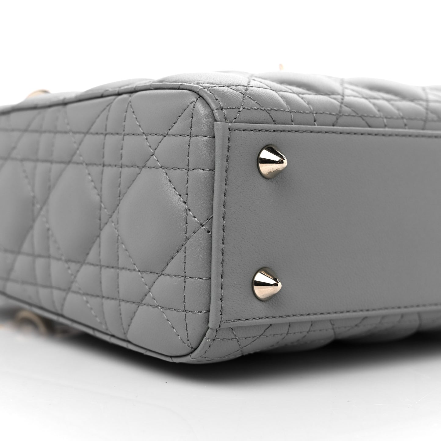Lambskin Cannage Small My ABCDior Lady Dior Grey