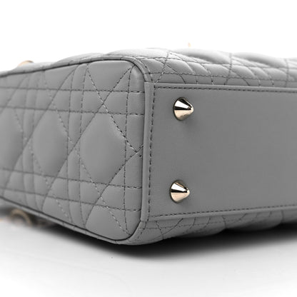 Christian Dior Lambskin Cannage Small My ABCDior Lady Dior Grey 7 of 8