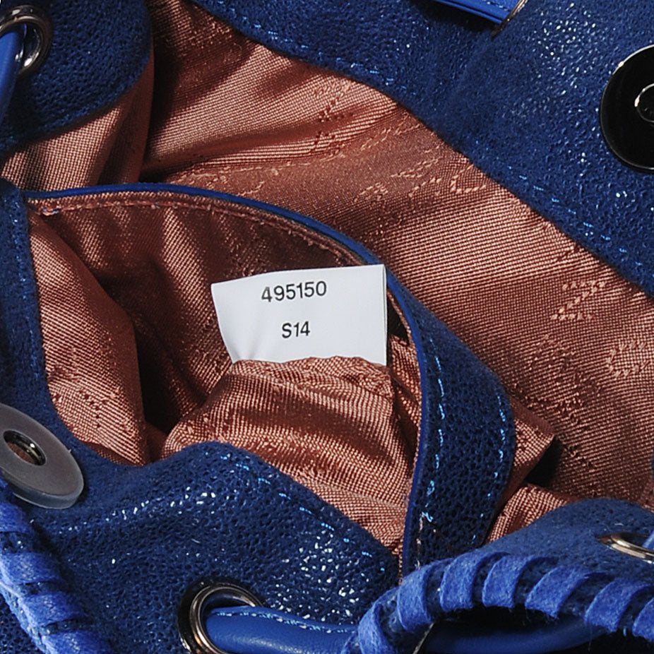 Faux Leather Small Falabella Shoulder Bag Blue