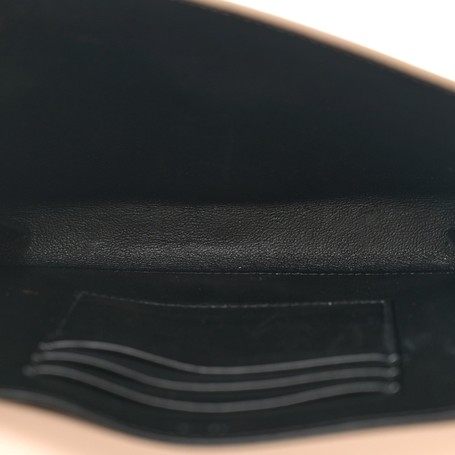 Saint Laurent Grain De Poudre Monogram Cassandra Chain Wallet Dark Beige 5 of 11
