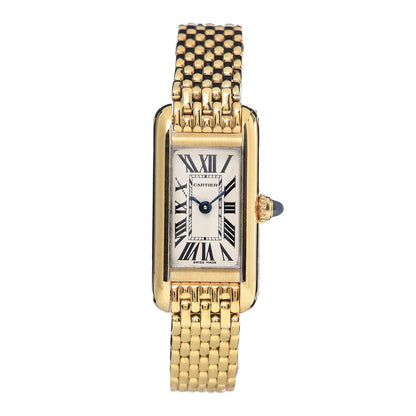 Cartier 18K Yellow Gold 14mm Tank Allongee Quartz Watch 1 of 6
