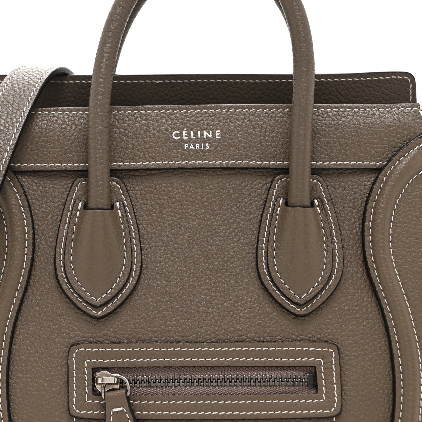 Drummed Calfskin Nano Luggage Souris