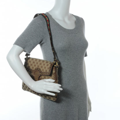Gucci Monogram Studded Pelham Runway Flap Bag Brown 2 of 7
