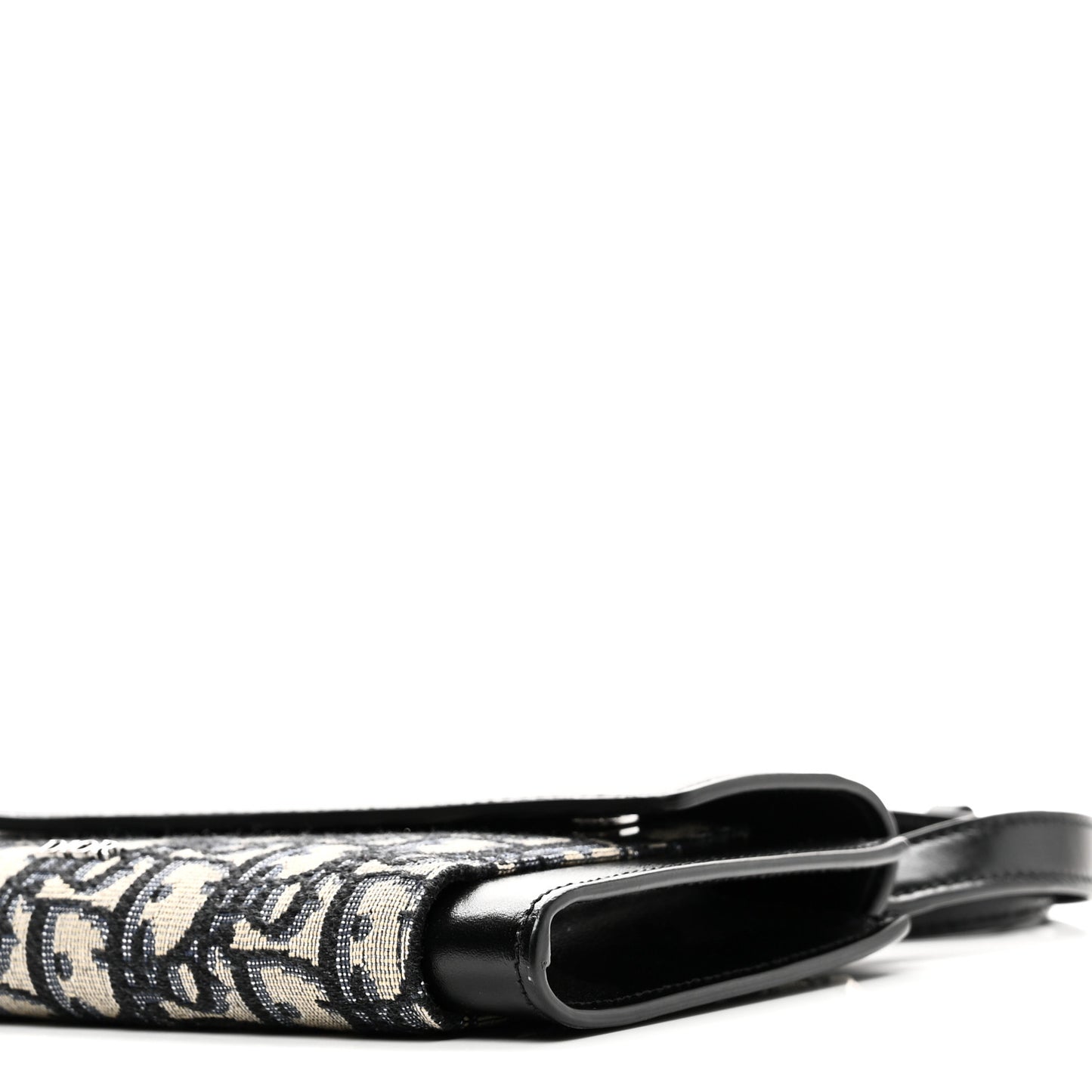 Oblique Smooth Calfskin Elite Wallet On Strap Black Blue