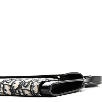 Christian Dior Oblique Smooth Calfskin Elite Wallet On Strap Black Blue 9 of 9