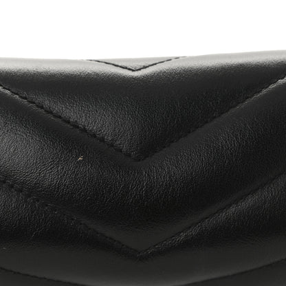 Saint Laurent Calfskin Y Quilted Monogram Toy Loulou Crossbody Bag Black 11 of 12
