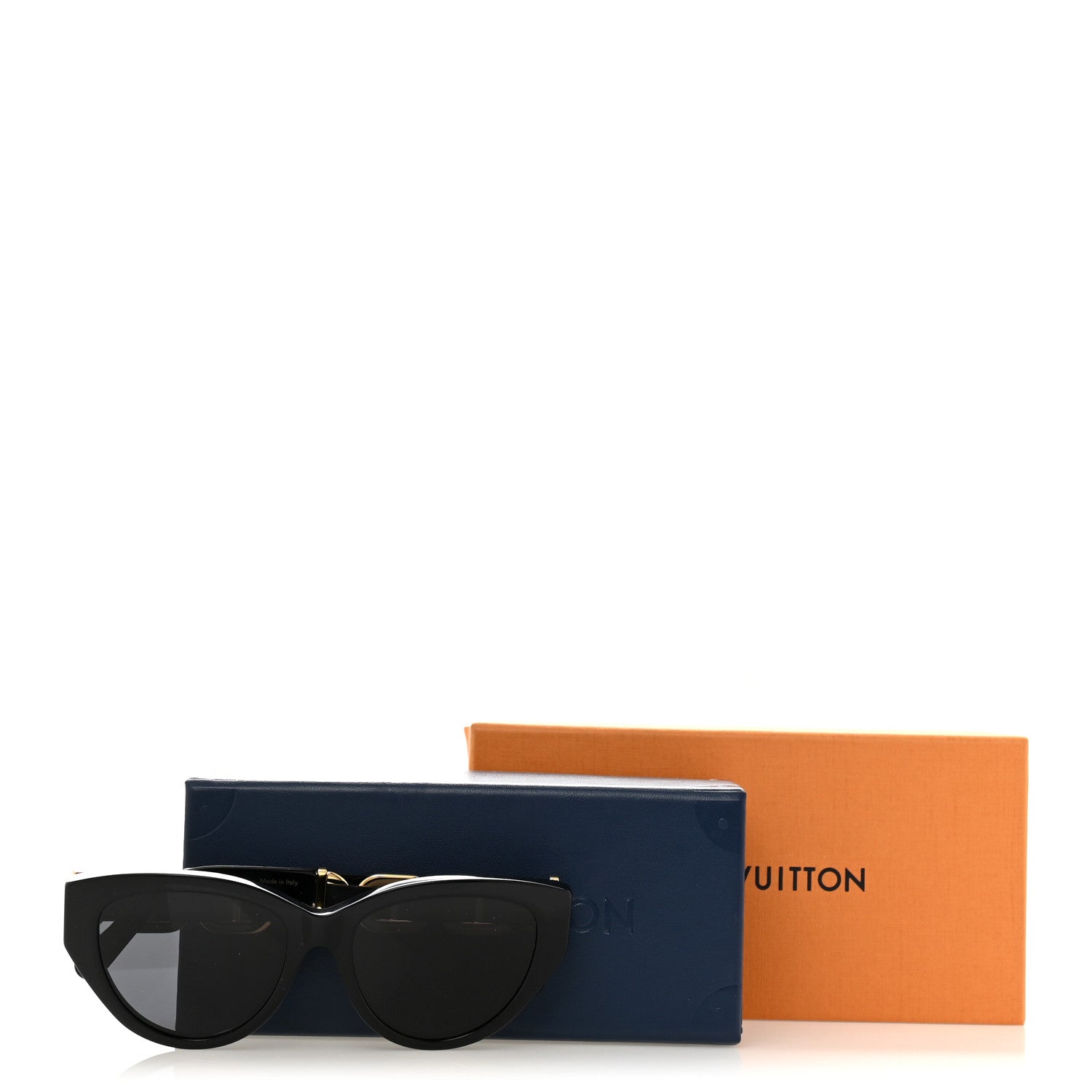 Louis Vuitton Acetate LV Chain Braided Maxi Square Sunglasses Z2640U Black 7 of 7
