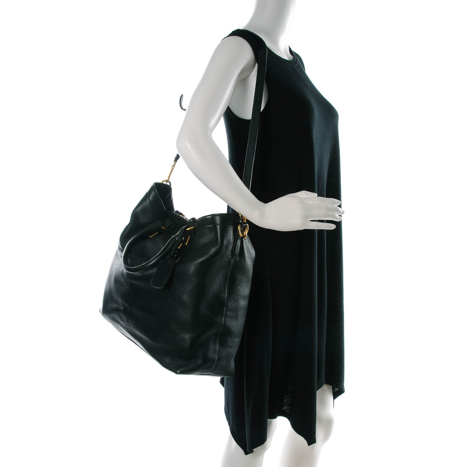 Prada Cervo Deerskin Bauletto Foresta 2 of 9