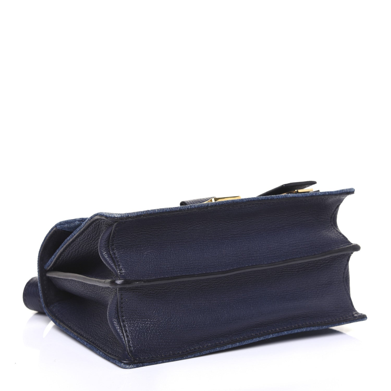 Miu Miu Denim Goatskin Bandoliera Madras Shoulder Bag Blue 4 of 10