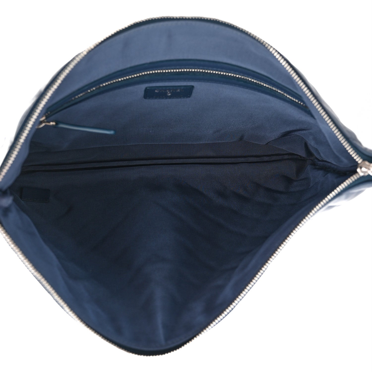 Chanel Lambskin Quilted Large Cosmetic Case Navy 5 of 10