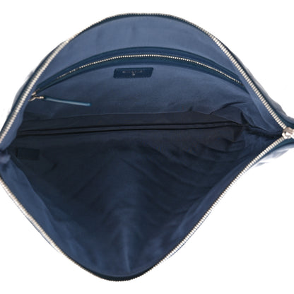 Chanel Lambskin Quilted Large Cosmetic Case Navy 5 of 10