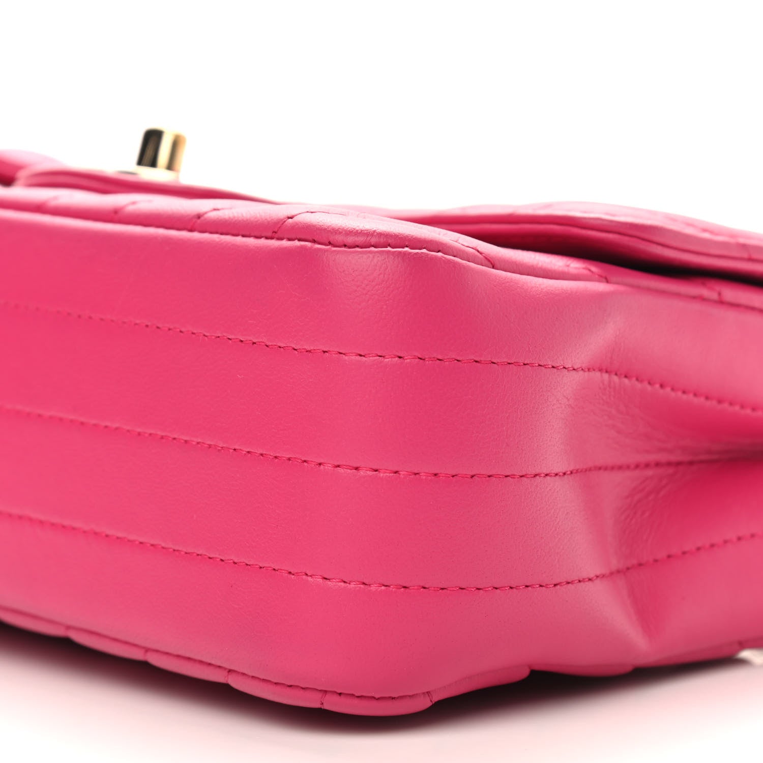 Chanel Lambskin Chevron Quilted Small Single Flap Pink 9 of 9