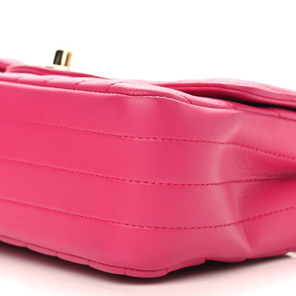 Chanel Lambskin Chevron Quilted Small Single Flap Pink 9 of 9