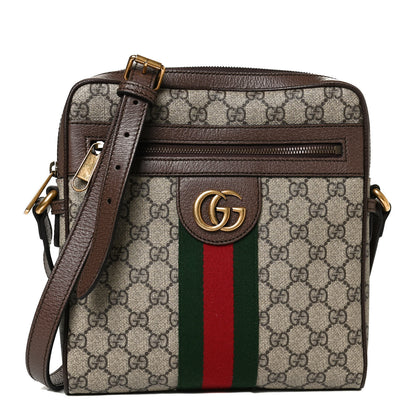 Gucci GG Supreme Monogram Web Small Ophidia Messenger Bag Brown 1 of 13