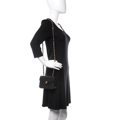 Chanel Lambskin Quilted Flap Bag Black 2 of 13