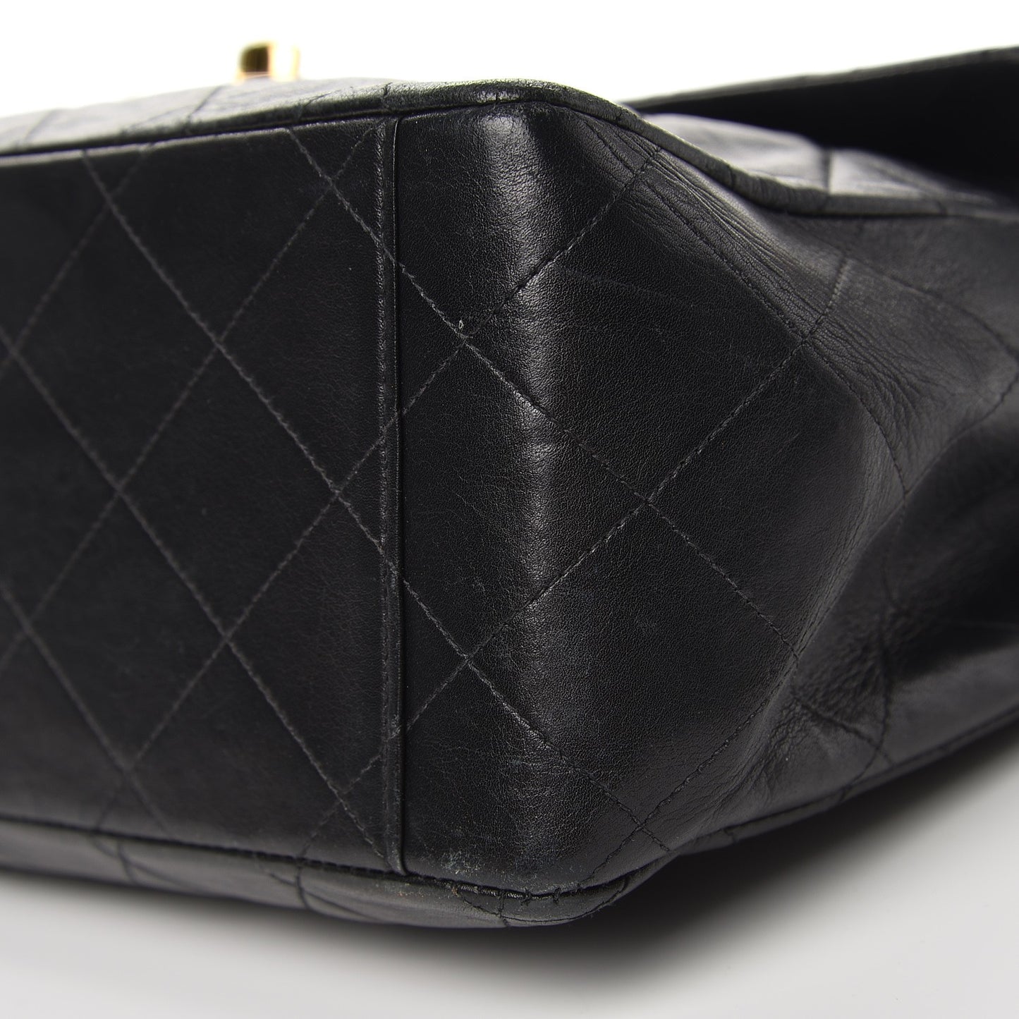 CHANEL Lambskin Quilted XL Jumbo Single Flap Black