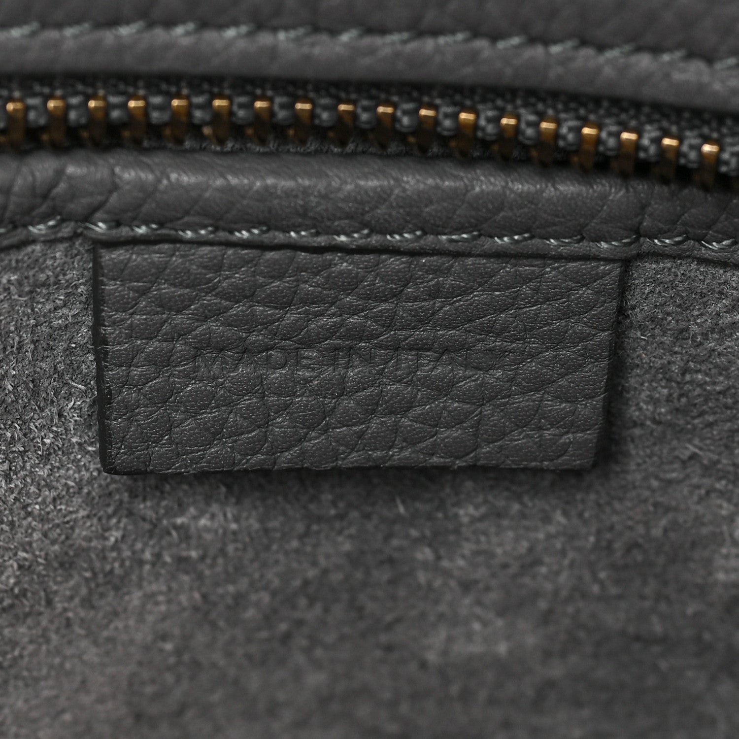 Celine Baby Drummed Calfskin Nano Luggage Kohl 7 of 11