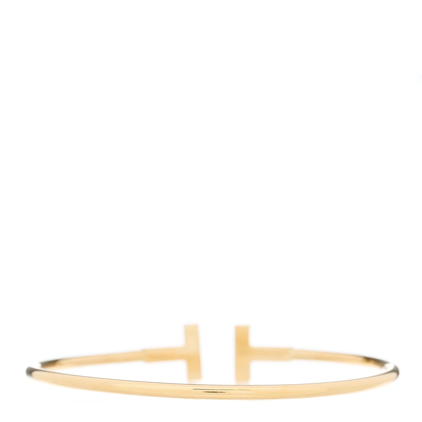 18K Yellow Gold Diamond T Wire Bracelet