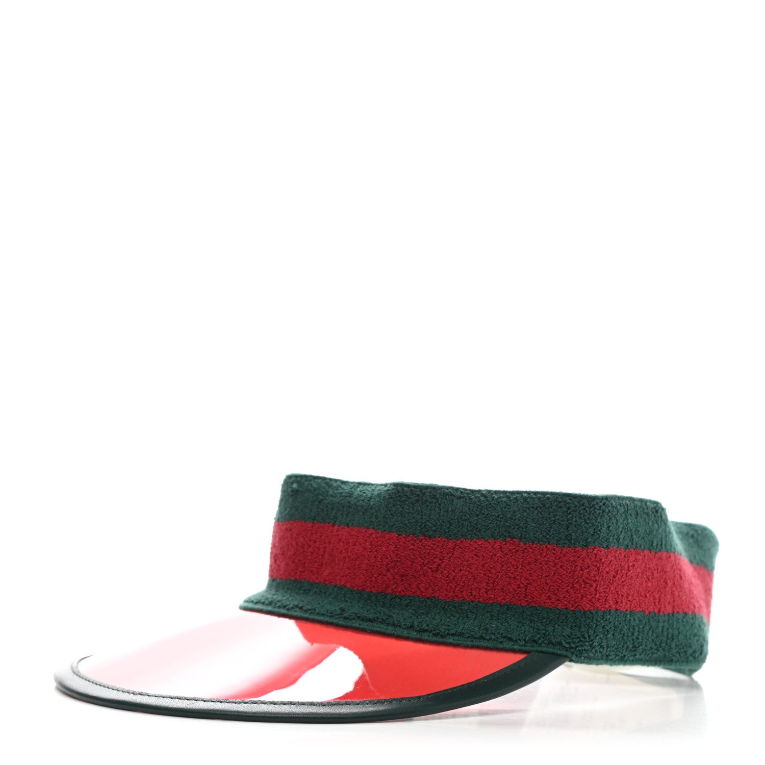 Gucci Vinyl Web Visor M Green Red 1 of 11